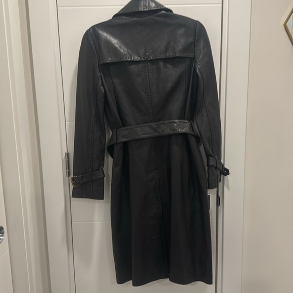 BCBG sample leather trench coat - Picture 6 of 7